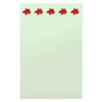Bright Red Poinsettia stationery