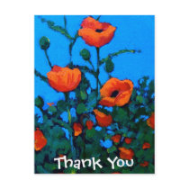 BRIGHT RED POPPIES postcards by joyart BRIGHT RED POPPIES postcards