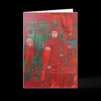 Bright Red Reach Holiday Card