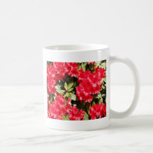 Bright Red Rhododendron Flowers Coffee Mug