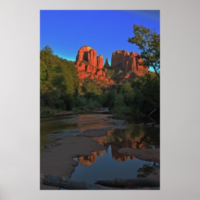 Bright Red Rock Crossing 667 Posters by SedonaPosters