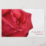 Bright Red Rose Wedding Program Full Color Flyer