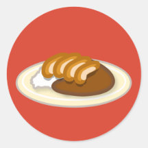 Bright Red Tonkatsu Curry Sticker