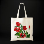 Bright Red Tulips Canvas Bags