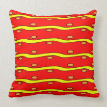 Bright Red & Yellow Modern Throw  Pillow pillows