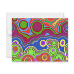 bright retro hippie rings invitation