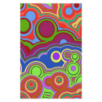 bright retro hippie rings customized stationery