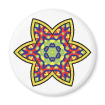 Bright Round Magnet - 05 by ArtbyJean Bright Round Magnet - 05