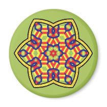 Bright Round Magnet - 06 by ArtbyJean Bright Round Magnet - 06