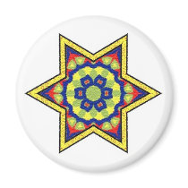 Bright Round Magnet - 09 by ArtbyJean Bright Round Magnet - 09
