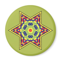 Bright Round Magnet - 10 by ArtbyJean Bright Round Magnet - 10