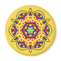Bright Round Magnet - 12 by ArtbyJean Bright Round Magnet - 12