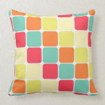 Bright Rounded Squares Pattern Pillow pillows
