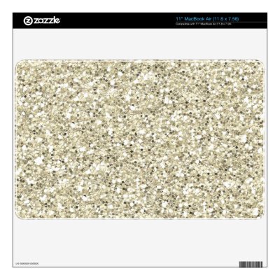 Bright Silver Glitter MacBook AIr Skin