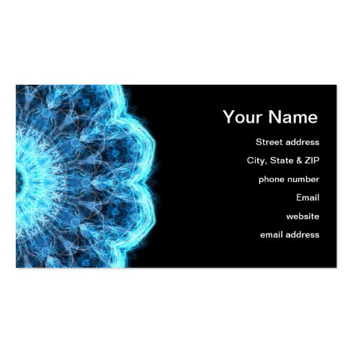 Bright SnowFlower Business Card Template (back side)