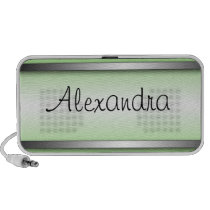 Bright & Sophisticated Green Doodle Speaker speakers