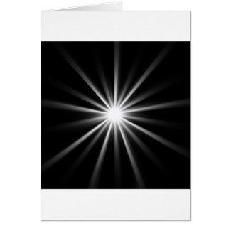 bright star in dark space greeting card