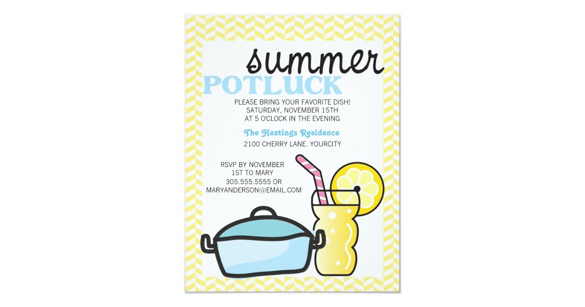 bright summer potluck custom invitations MEMES bright summer potluck custom invitations MEMES