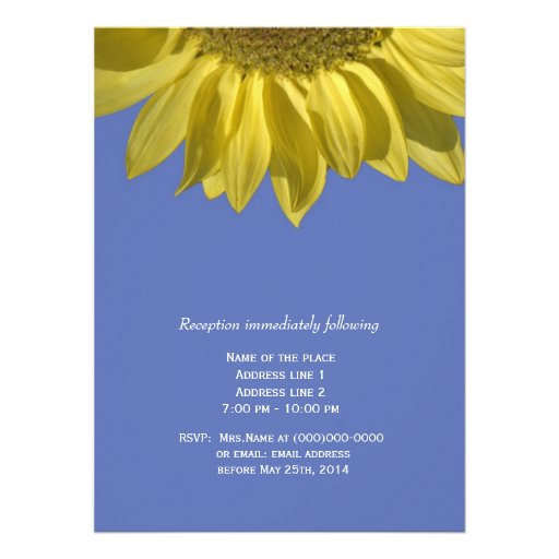 Bright summer sunflower flower Christian wedding Personalized Announcement