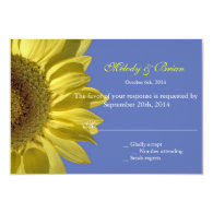 bright summer sunflower RSVP wedding invitations. Invites