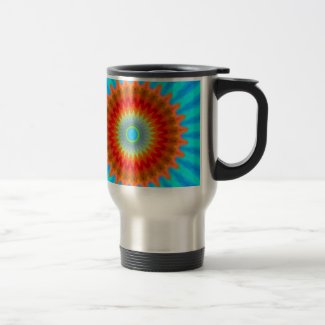 Bright Sun on Blue Sky Digital Art Coffee Mug