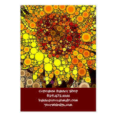 Bright Sunflower Circle Mosaic Digital Art Print Business Card