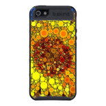 Bright Sunflower Circle Mosaic Digital Art Print Cases For iPhone 5