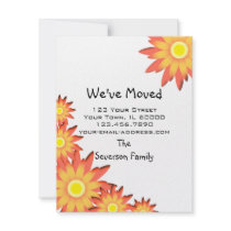 Bright Sunflowers Change of Address Custom Announcement