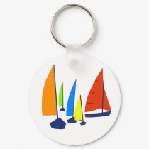 Bright Sunny Sailboats keychains