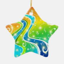 Bright Swirls and Colors Christmas Tree Ornament