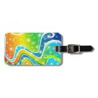 Bright Swirls and Colors Luggage Tag