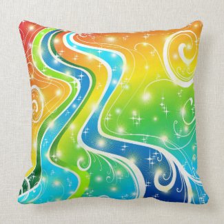 Bright Swirls and Colors Pillows