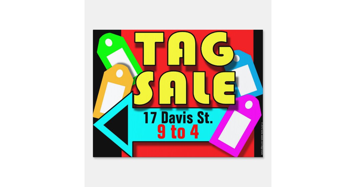 Bright Tag Sale Sign Yard Sign Zazzle