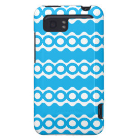 Bright Teal Turquoise Blue Waves Circles Pattern HTC Vivid Covers