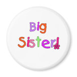 Bright Text Big Sister Refrigerator Magnets