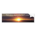 bright, Think green. Save mother earth's skies. bumper stickers