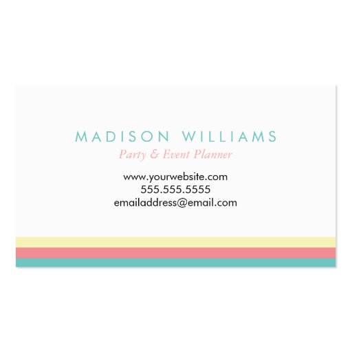 Bright Triangles Business Cards (back side)