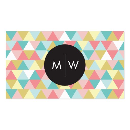 Bright Triangles Business Cards (front side)