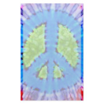 Bright Trippy Hippie Peace Sign Stationery