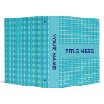 Bright Turquoise pattern binders
