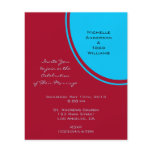 Bright Turquoise Red Modern Wedding flyers