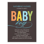 Bright Type Baby Shower Invitation - Boy invitations