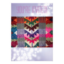 Bright Ugly Sweater Christmas Party Card
