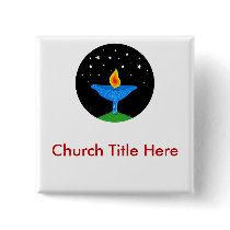 Bright UU Chalice Nametag buttons by uufaith Bright UU Chalice Nametag buttons