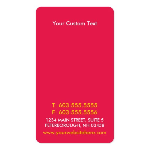 Bright Vector Circles Chic Business Cards (back side)