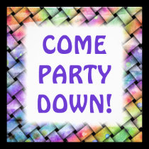 BRIGHT WEAVE Customizable PARTY INVITATION invitations