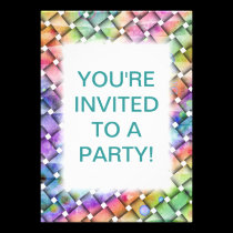 BRIGHT WEAVE Customizable PARTY INVITATION invitations