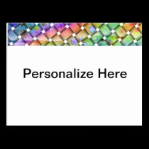 BRIGHT WEAVE Customizable POSTCARD postcards