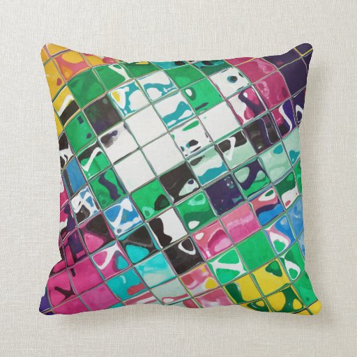 Bright Wild multi color abstract Pillows