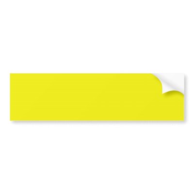 Bright Yellow Background Bumper Sticker